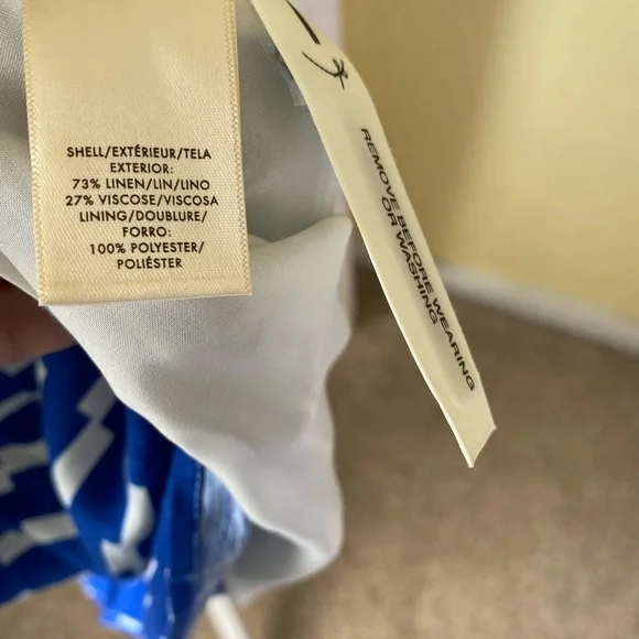 NWT AnnTaylor stripped dress with peplum hem Sizes 10p and 10. - Picture 10 of 13